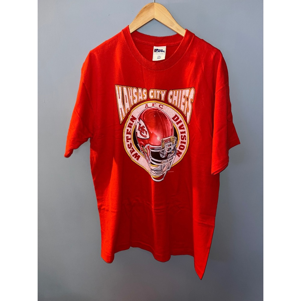 Vintage 90s Kansas City Chiefs NFL Football T-Shirt Pro Layer XL
